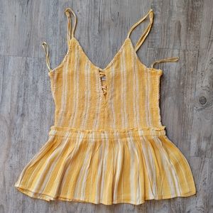 Patrons of Peace women's tank yellow/cream. Size M